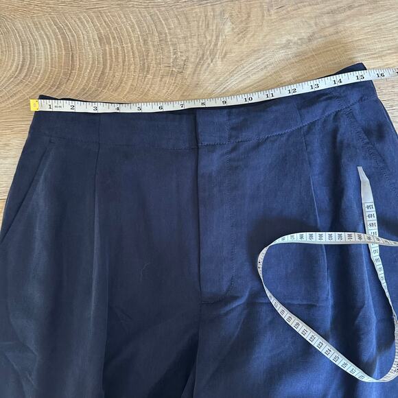 Gap High Rise SoftSuit Trousers Navy Blue 10 404698 New - Picture 8 of 10